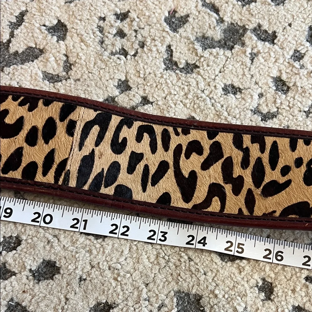 Fossil Leopard Print Women's‎ Belt with Brown Accents